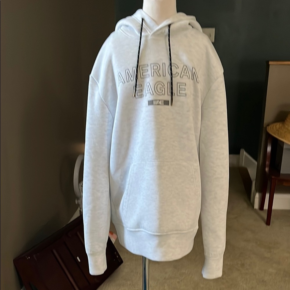 American Eagle Outfitters Men's Gray Hoodie